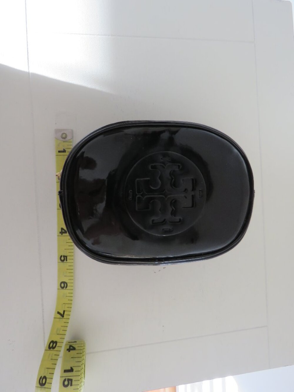 NEW Tory Burch Black Patent Cosmetic Bag / Makeup Case - Picture 8 of 13